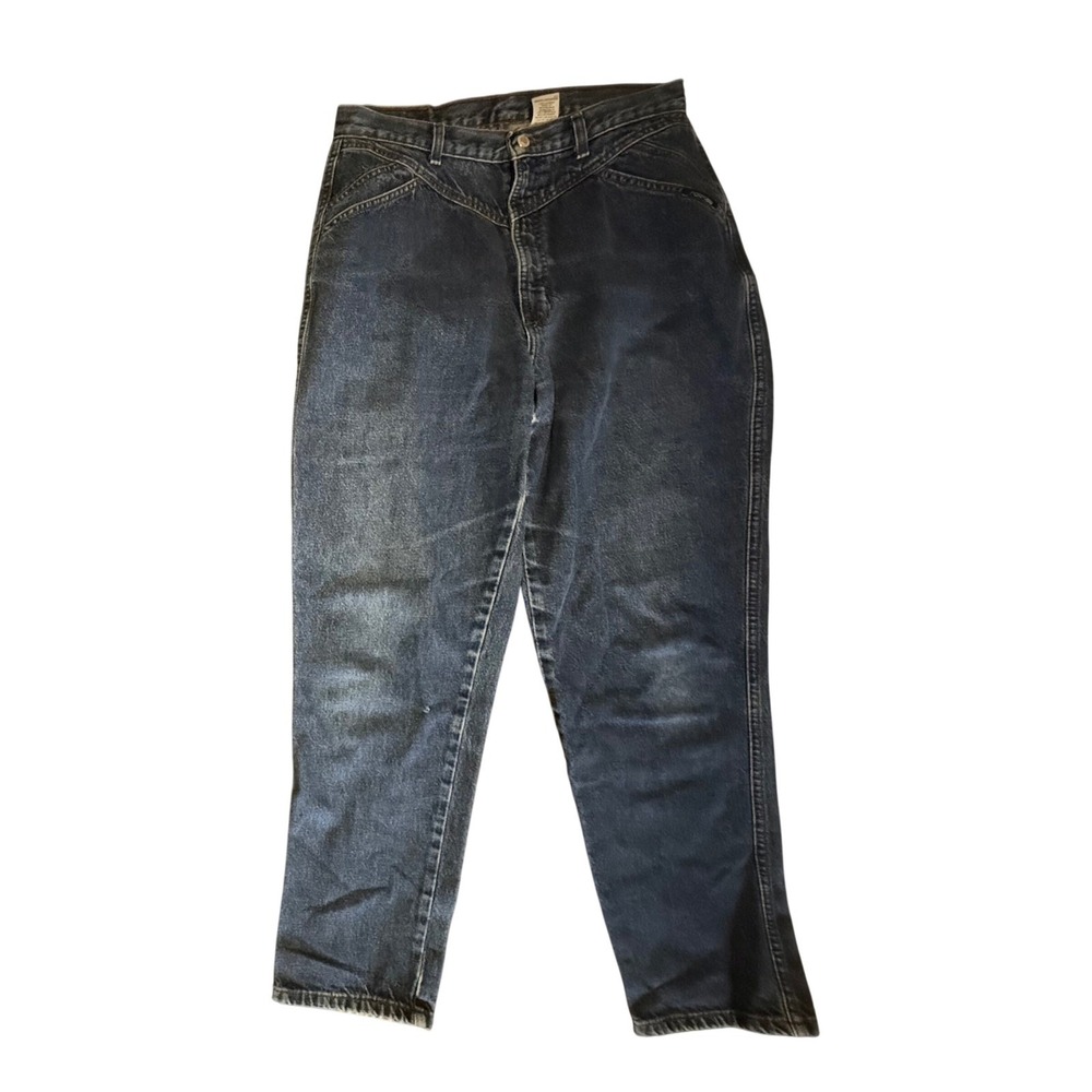 Rocky Mountain Rockies Jeans Womens 15/16 Blue Dark Wash High Rise Western Vtg